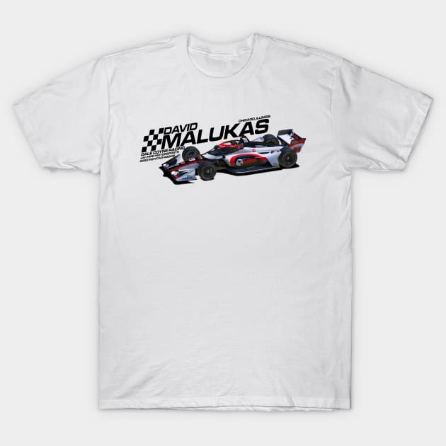 David Malukas 2022 (black) T-Shirt by Sway Bar Designs